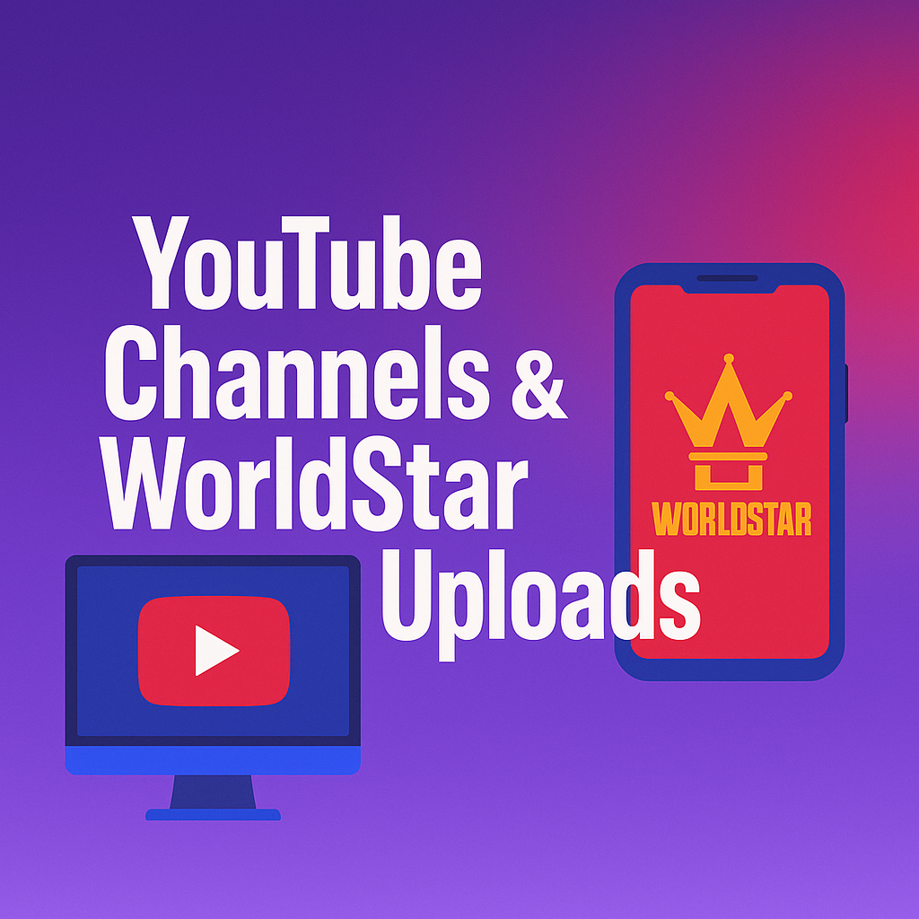 YouTube Channels and WorldStar uploads graphic